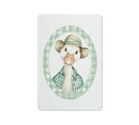 Plaque en métal en forme d'oie mignonne - Décoration murale pour bar, pub, club, café, chambre - Blanc - 30 x 20 cm