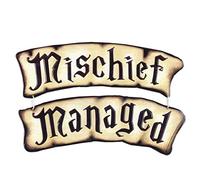 Plaque en métal en relief Harry Potter Mischief Managed - Art mural vintage Harry Potter pour chambre à coucher ou salle de cinéma