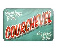 Plaque en métal Greetings from Courchevel 20,3 x 30,5 cm