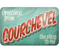 Plaque en métal Greetings from Courchevel 20,3 x 30,5 cm