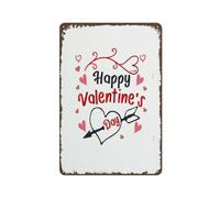 Plaque en métal « Happy Valentine's Day » - Cadeau amusant pour petit ami et petite amie, « I Miss You », « I Love My Girlfriend », « Mom », « Husband » - 20,3 x 30,5 cm