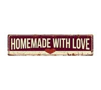 Plaque en métal « Homemade With Love »