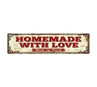 Plaque en métal « Homemade With Love »