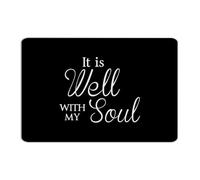 Plaque en métal humoristique à suspendre avec inscription « It Is Well With My Soul » - Décoration murale pour pubs, club, cuisine, chambre à coucher - 30,5 x 45,7 cm