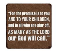 Plaque en métal humoristique avec inscription « For The Promise Is to You And to Your Children » - Décoration murale vintage pour maison, café, bar, 30,5 x 30,5 cm
