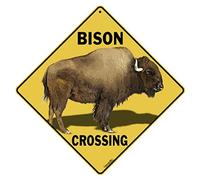 Plaque en métal humoristique en forme de bison - 30,5 x 30,5 cm