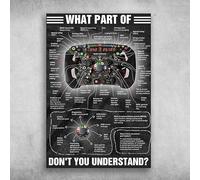 Plaque en métal humoristique F1 Car Racing Knowledge What part of don't you understand - Plaque en métal pour bar, pub, garage, dîner, café, maison, décoration murale - Poster rétro vintage en métal -