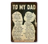Plaque en métal humoristique pour l'anniversaire de papa, de la part de sa fille. Décoration murale « Si je pouvais t'offrir une seule chose dans la vie » (30 x 20 cm). Décoration murale pour mon pèr