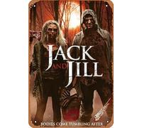 Plaque en métal humoristique The Legend of Jack and Jill 2021 - 20,3 x 30,5 cm - Décoration murale pour la maison, la rue, les bars, les restaurants, les cafés, les magasins