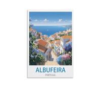 Plaque en métal humoristique vintage Albufeira Portugal, cadeau inspirant pour femmes et hommes, affiche rétro en métal, décoration murale 15 x 30 cm