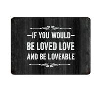 Plaque en métal « If You Would Be Loved Love And Be Loveable » - 25,4 x 35,6 cm - Décoration murale pour homme - Décoration murale pour porte d'entrée
