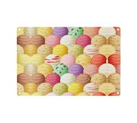 Plaque en métal imprimée crème glacée personnalisée pour jardin, décoration murale pour maison, chambre, salon, club, café