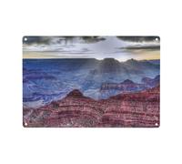 Plaque en métal imprimée Grand Canyon - Décoration murale pour maison, chambre, salon, club, café