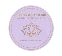 Plaque en métal « In This Yoga Studio We Breathe Deep And »