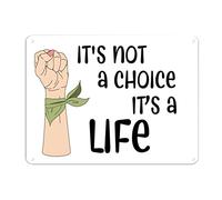 Plaque en métal « It's Not A Choice It's A Life » en aluminium facile à monter - Décoration murale rétro pour maison, dortoir, salle de sport, route, pubs, club - 30,5 x 40,6 cm