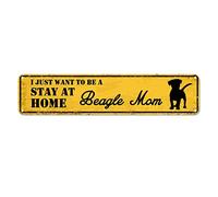 Plaque en métal « Je veux juste être une maman de chien, restez à la maison », plaques vintage rétro en étain, plaque en aluminium pour cuisine, maison, jardin, mur, bar, café, décoration 10 x 40 cm