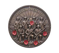 Plaque en métal « Lest We Forget Soldier FREEDOM PRESERVED »