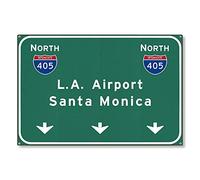 Plaque en métal Los Angeles lax Airport I405 N Santa Monica Interstate Highway Freeway 20,3 x 30,5 cm