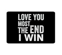Plaque en métal « Love You Most, The End I Win » - 20,3 x 30,5 cm - Décoration murale rétro pour garage, salon, maison