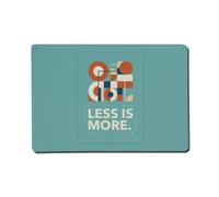 Plaque en métal Minimal Less More | Plaque murale ronde de style vintage pour café, bar, bureau, maison, jardin, porte d'entrée, chambre à coucher
