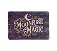 Plaque en métal Moonrise Magic Night Sign