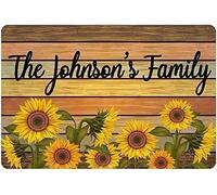 Plaque en métal motif tournesol fleuriste The Johnson's Family - Peinture sur fer - Décoration murale pour pub Man Cave Club Classique Salle de bain Salon Café Store Rule 14 x 20 cm