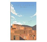Plaque en métal « New Mexico » - Décoration murale vintage - Décoration murale pour maison, cuisine, bar, terrasse, grotte - 30 x 43 cm