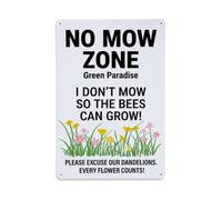 Plaque en métal No Mow Zone Green Paradise