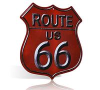 Plaque en métal par Route 66, 30,5 x 30,5 cm, de qualité professionnelle