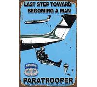 Plaque en métal Parachutistes 82nd Airborne The Last Step Toward Becoming A Man Recruitment Poster 20,3 x 30,5 cm