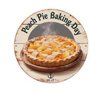 Plaque en métal Peach Pie Baking Day