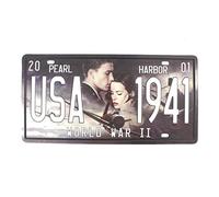 Plaque en métal (PEARL HARBOR USA 1941 WORLD WAR 2) 20,3 x 30,5 cm