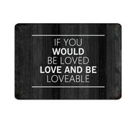 Plaque en métal personnalisée avec inscription « If You Would Be Loved Love And Be Loveable » - Décoration d'intérieur - 25,4 x 35,6 cm