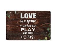 Plaque en métal personnalisée « Love Is A Game That Two Can Play And Both Win » - Décoration murale pour chambre à coucher - Pour homme - 30,5 x 45,7 cm