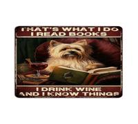 Plaque en métal personnalisée pour pubs, club, salle d'affaires, garage, animaux domestiques, chiens, amateurs de lecture, 30,5 x 45,7 cm, plaque murale pour salon avec inscription « That's What I Do