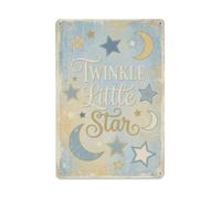 Plaque en métal pour chambre d'enfant Twinkle Little Star