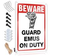 Plaque en métal pour décoration intérieure et extérieure avec inscription « Beware ! Guard Bearded Dragons On Duty » - Petite plaque en métal pour chambre (30 x 40 cm)