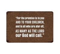 Plaque en métal pour extérieur 30,5 x 45,7 cm avec inscription « For The Promise Is to You And to Your Children » - Décoration murale en aluminium pour intérieur et extérieur