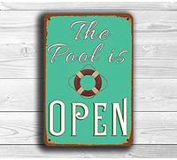 Plaque en métal pour extérieur, piscines, décorations extérieures amusantes, 20,3 x 30,5 cm