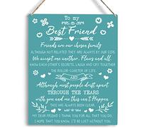 Plaque en métal pour femme, inscription « Friends To My Best Friend », cadeau d'anniversaire, d'amitié, de Noël, décoration murale longue distance, 15,2 x 20,3 cm