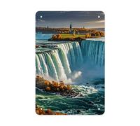 Plaque en métal pour la maison, panneau d'automne du Niagara pour décoration murale, plaques d'art mural personnalisées pour entreprise, affiches amusantes pour jardin, cour, bureau, bar, 20 x 30 cm