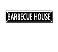 Plaque en métal pour maison barbecue 10,2 x 40,6 cm
