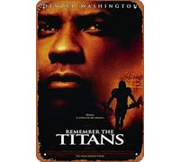 Plaque en métal « Remember The Titans Movie (2000) » - 20,3 x 30,5 cm - Décoration murale rétro vintage