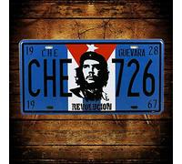 Plaque en métal République de Cuba Che Guevara Plaque d'immatriculation 15,2 x 30,5 cm