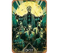 Plaque en métal rétro avec inscription « Ghost BC Papa » pour bureau, café, club, bar, club, café, salon, bar