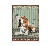 Plaque en métal rétro avec inscription « Naughty Buggy Hound » - Décoration murale pour salle de bain et toilettes - 20,3 x 30,5 cm