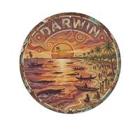 Plaque en métal rétro de voyage Australie Darwin