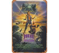 Plaque en métal rétro Hell Comes to Frogtown 1987 - Décoration murale - 30,5 x 20,3 cm - Look vintage