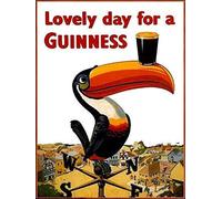 Plaque en métal rétro humoristique Lovely Day A Guinness Man Cave Bar Pubs pour la maison, la cave, le garage, le bar, la décoration murale vintage en métal 20,3 x 30,5 cm