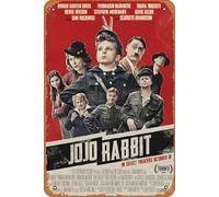 Plaque en métal rétro Jojo Rabbit 2019 - Décoration murale - 30,5 x 20,3 cm - Poster du film - Look vintage